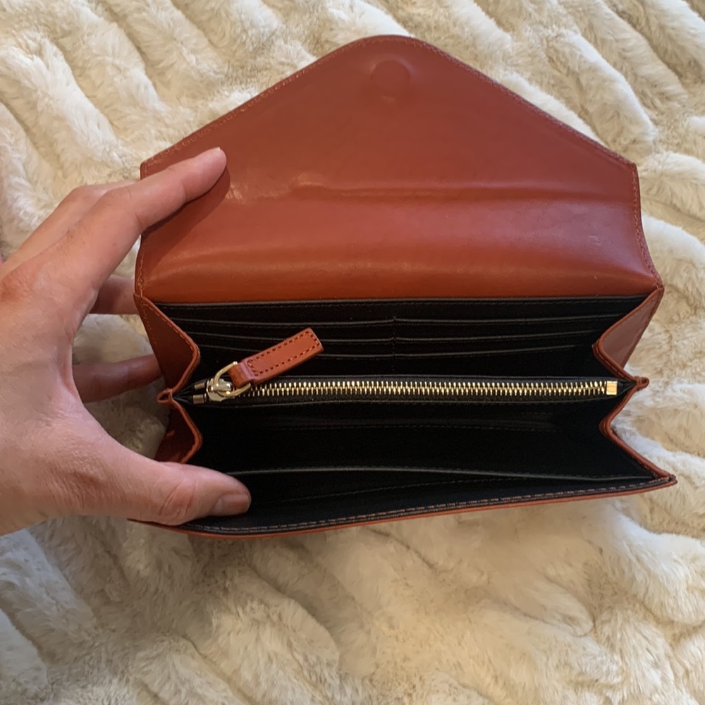 Sezane Olivia Tomette Lisse Heritage Leather Wallet - Picture 6 of 6